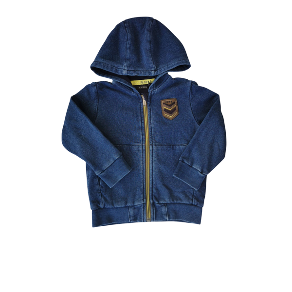Veste bleue à capuche