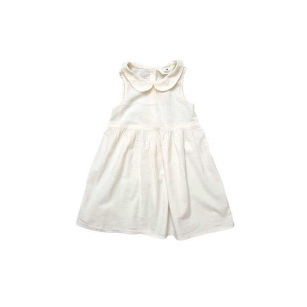 Robe écru à motifs