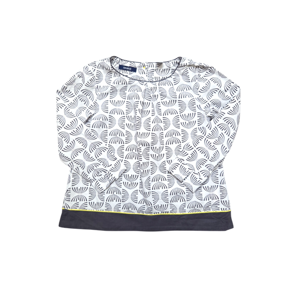 Blouse blanche à motifs