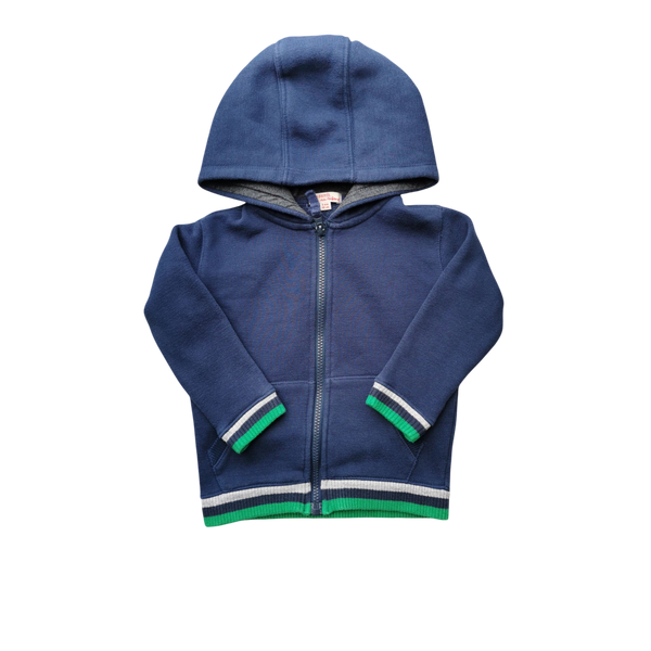 Veste bleue à capuche