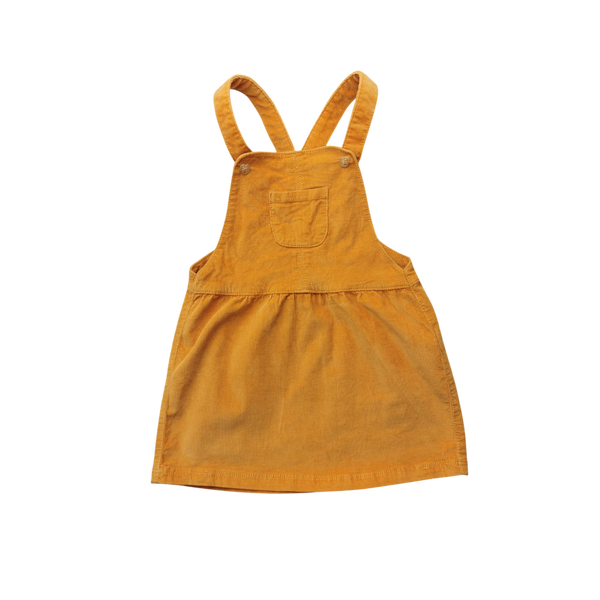 Robe velours ocre