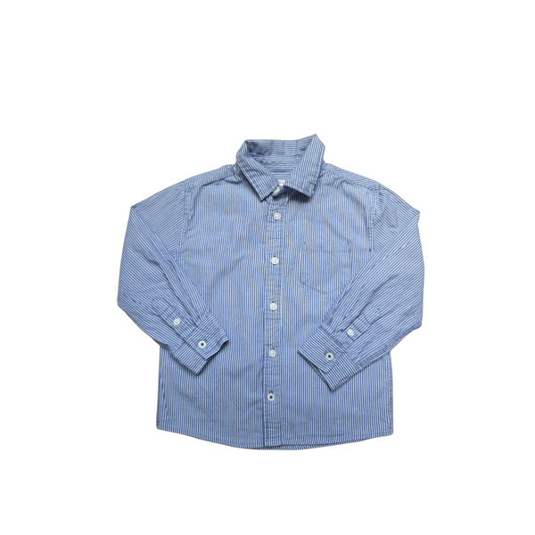 Chemise rayée bleue et blanche