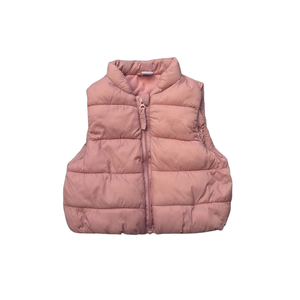 Doudoune rose sans manches