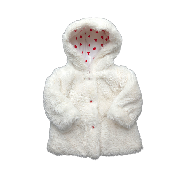 Veste blanche effet fourrure