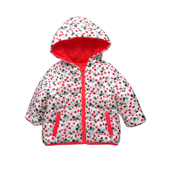 Doudoune blanche à motifs