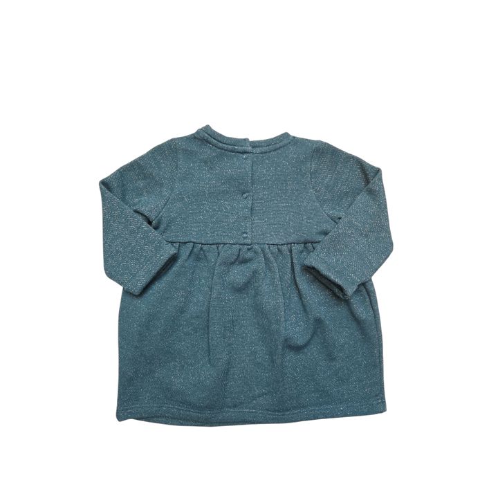 Robe fille verte TAO 6 mois vêtement bébé écologique