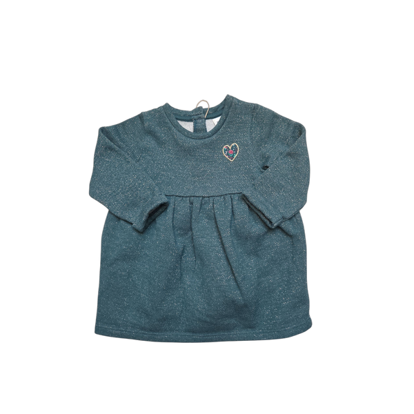 Robe fille verte TAO 6 mois vêtement bébé écologique