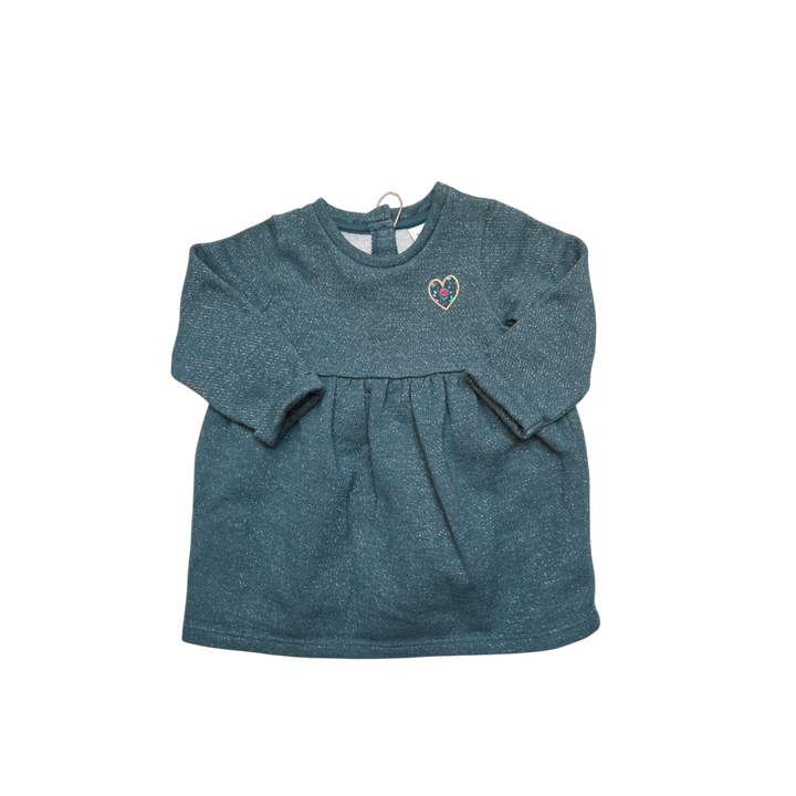 Robe fille verte TAO 6 mois vêtement bébé écologique