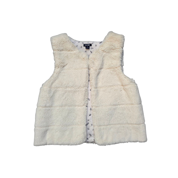 Gilet beige sans manches pour enfant, marque Kiabi, taille 6 ans, en bon état d’occasion