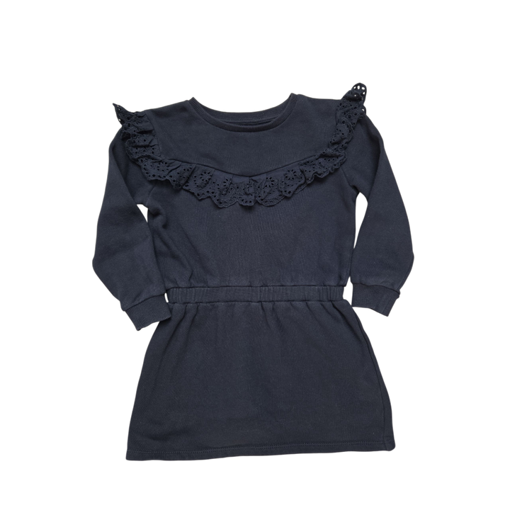 Robe bleu marine Kiabi pour fille, 5 ans, vêtement d’occasion en très bon état