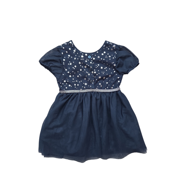 Robe étoilée bleu marine 12 mois fille, vêtement occasion