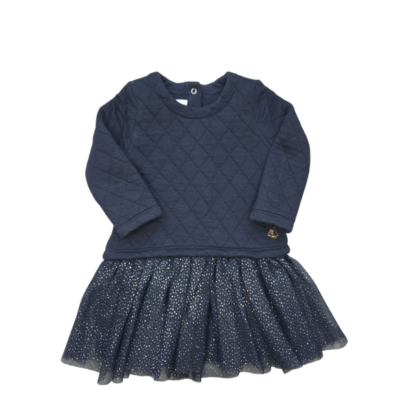 Robe bleue à paillettes Petit Bateau 12 mois pour fille vêtements bébé occasion
