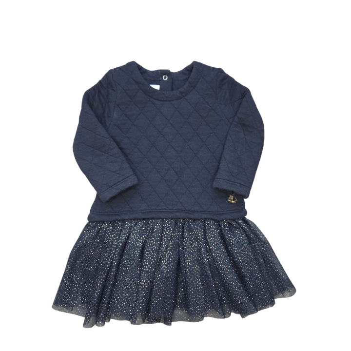 Robe bleue à paillettes Petit Bateau 12 mois pour fille vêtements bébé occasion